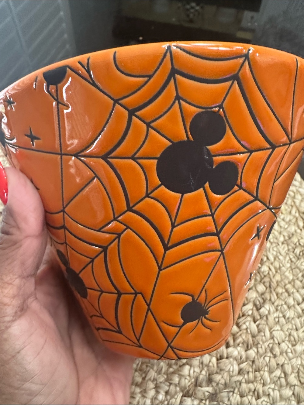 Disney Mickey Mouse Orange Halloween Ramen Noodle Bowl